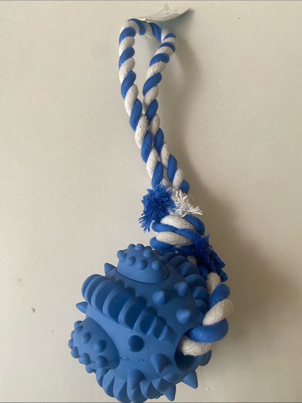 Durable Blue Rope & Chew Ball Dog Toy – Durable Play Tug